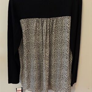 52seven light weight mixed media sweater